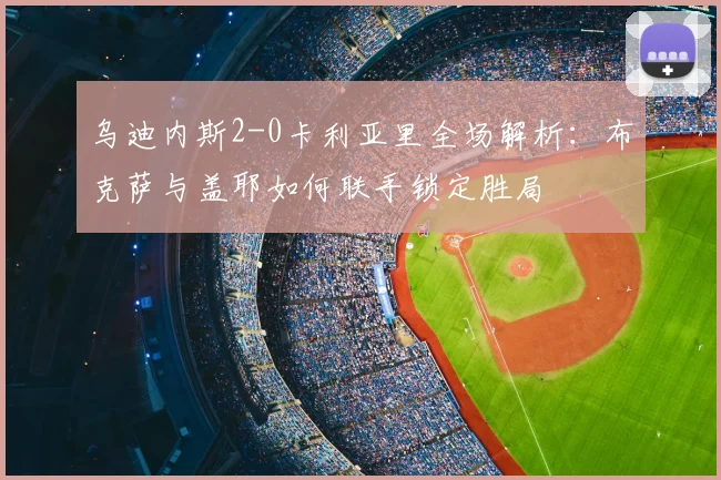 乌迪内斯2-0卡利亚里全场解析：布克萨与盖耶如何联手锁定胜局